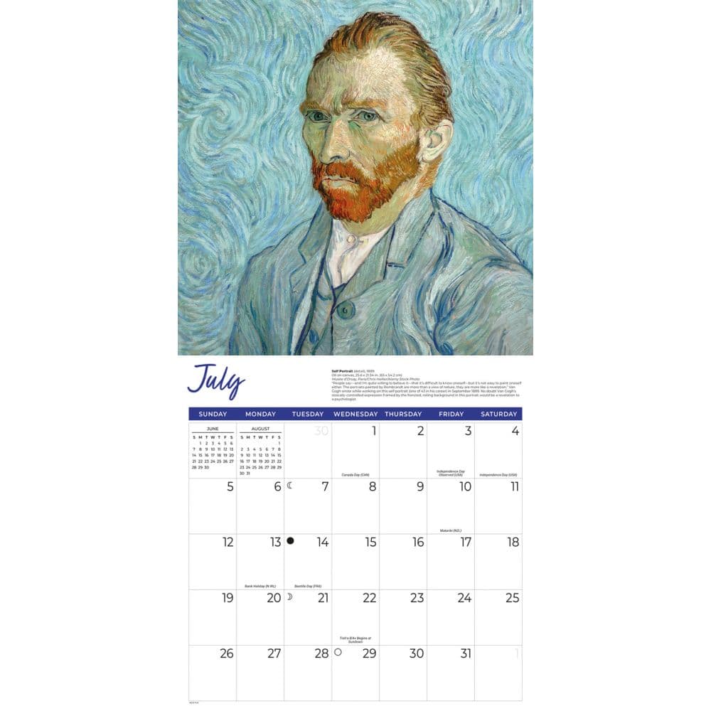 Van Gogh 2026 Wall Calendar Third Alternate Image