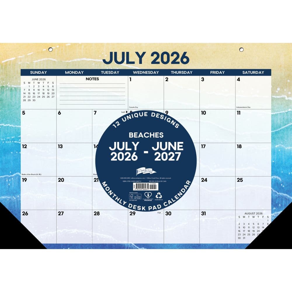 image Beaches Academic 2027 Desk Pad