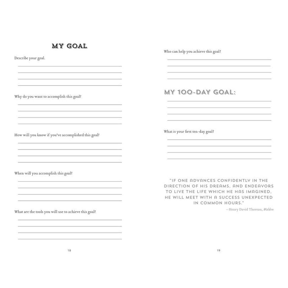 The 100-Day Goal Journal Fourth Alternate Image width=&quot;1000&quot; height=&quot;1000&quot;
