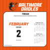 image MLB Baltimore Orioles 2027 Desk Calendar Third Alternate Image