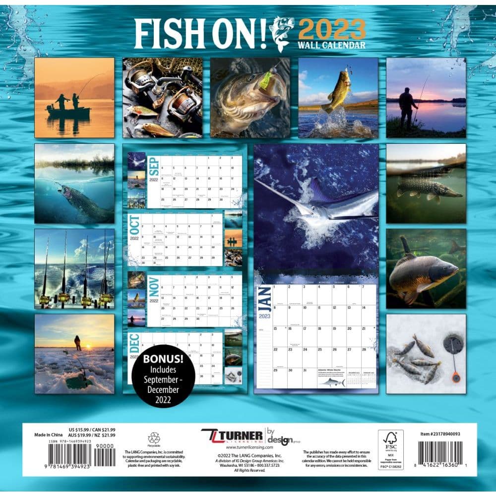 Fish Calendar 2023 Fish On 2023 Wall Calendar - Calendars.com