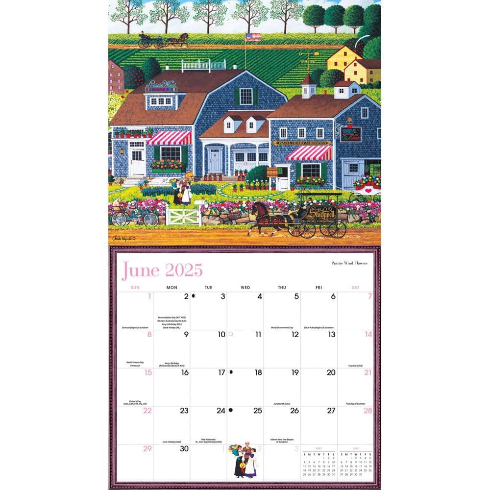 Charles Wysocki 2025 Wall Calendar