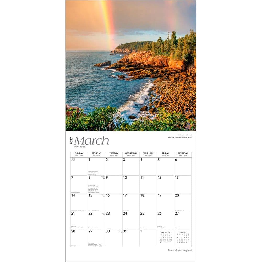 Coast of New England 2027 Wall Calendar Second Alternate Image