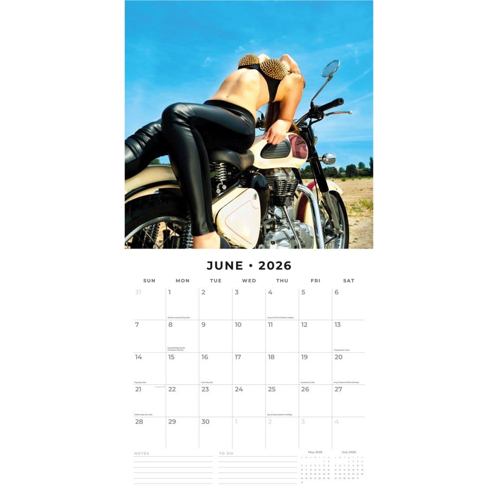 Biker Girls 2026 Wall Calendar Second Alternate Image