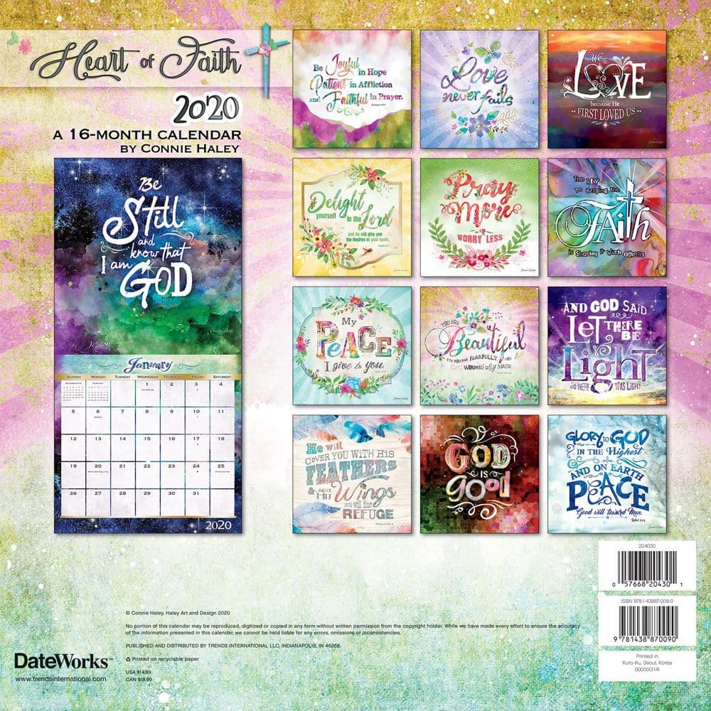 Faith Connie Haley Wall Calendar