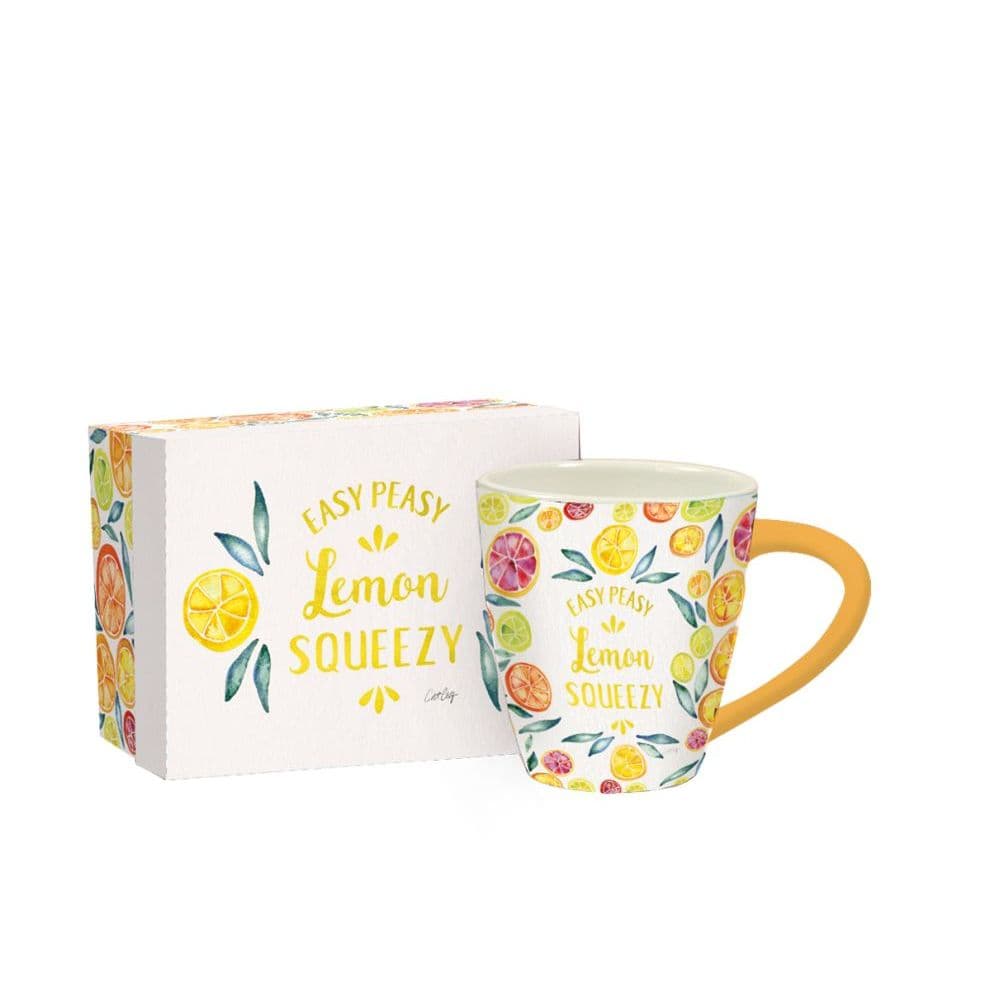 Easy Peasy Cafe Mug by Cat Coquillette