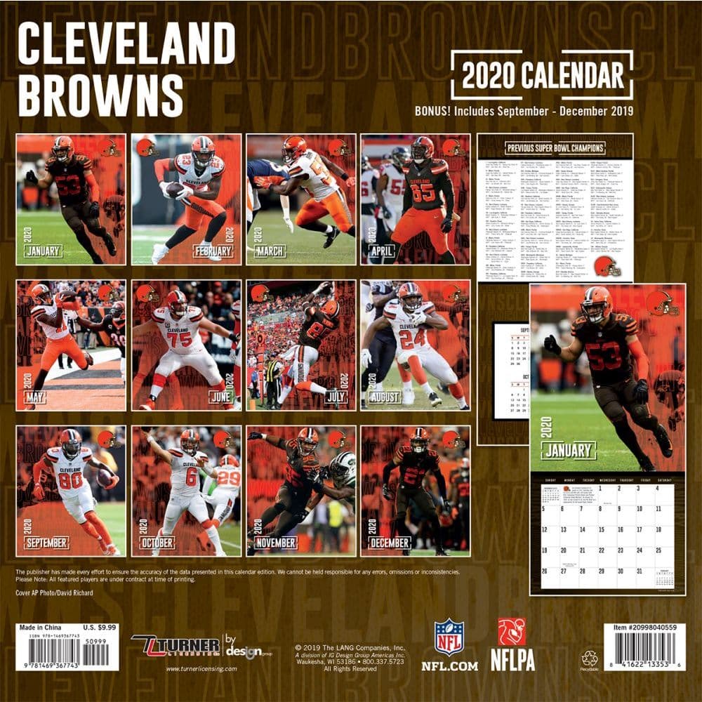 Cleveland Browns Mini Wall Calendar Calendars