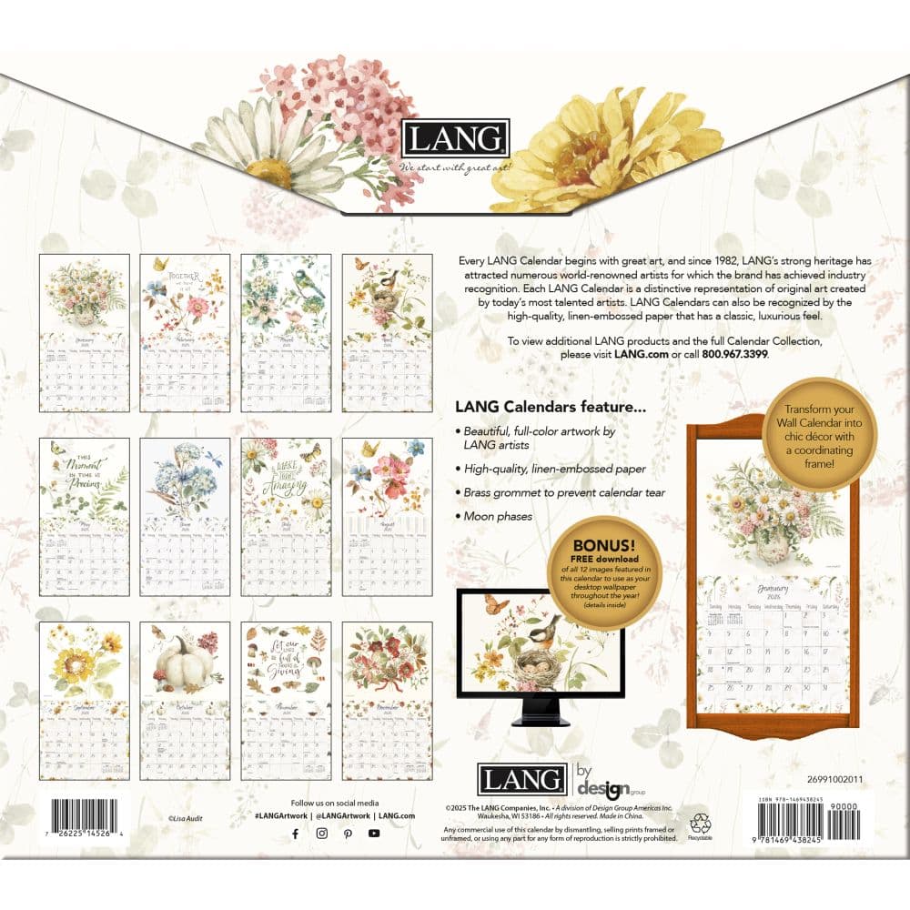 Watercolor Seasons 2026 Wall Calendar by Lisa Audit_ALT2