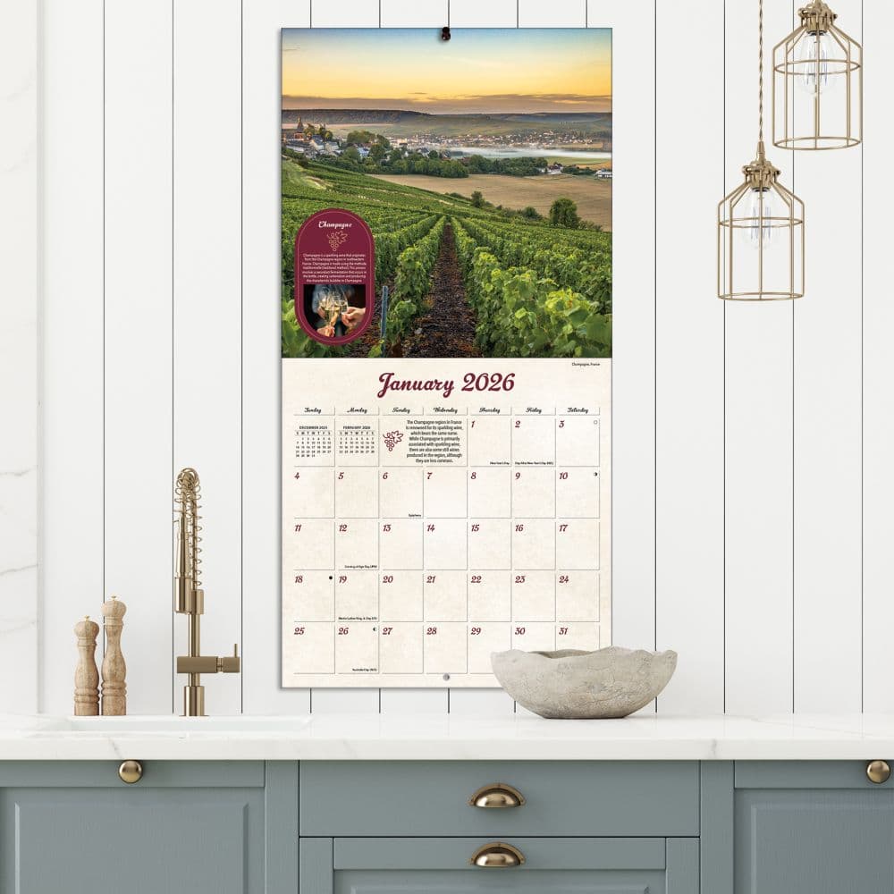 Wine Country Photo 2026 Wall Calendar Fifth Alternate Image