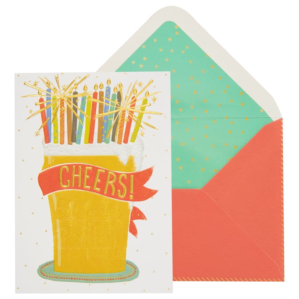 Beer Stein with Sparkles Birthday Card Main Product Image width="1000" height="1000"