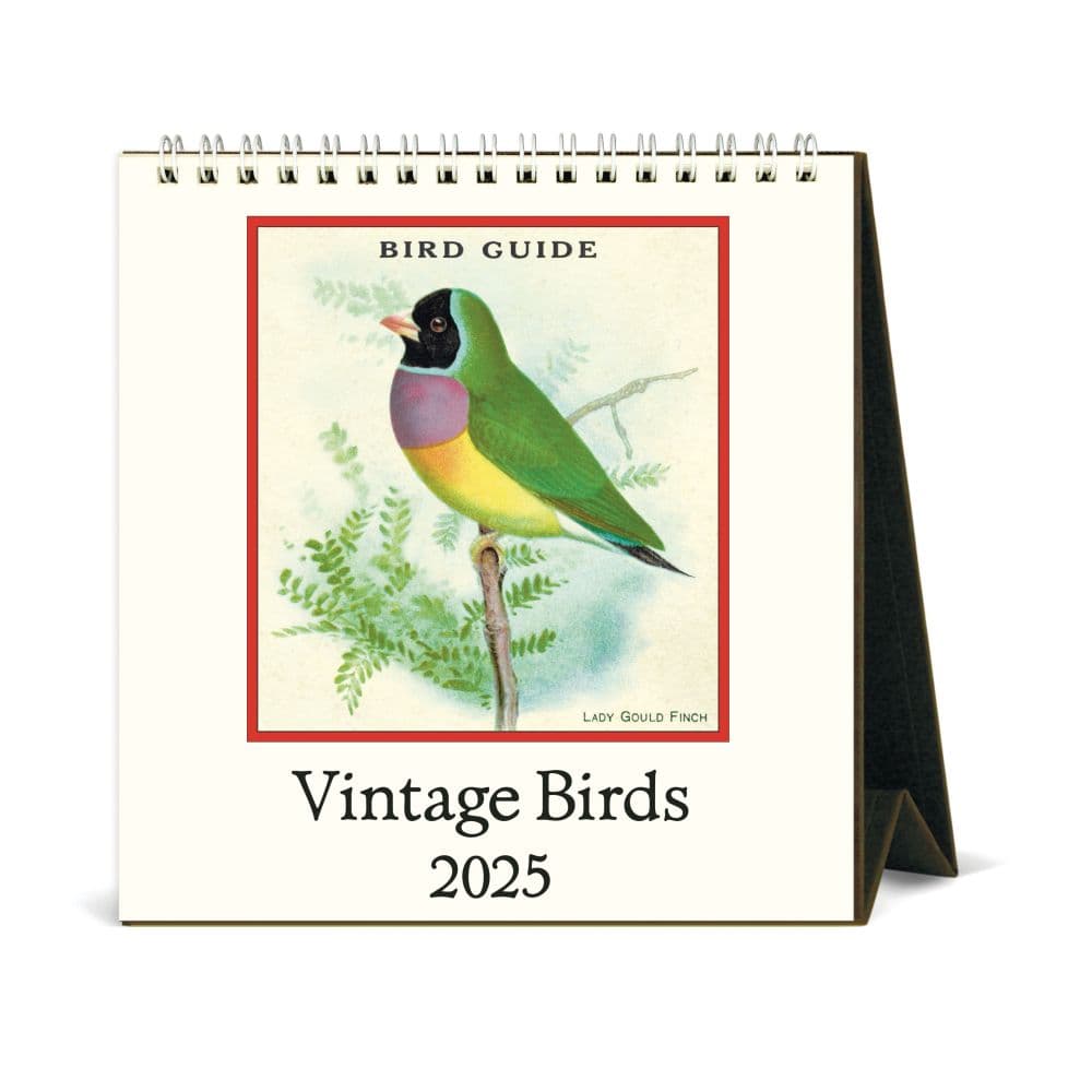 Birds Vintage 2025 Easel Desk Calendar Main Image