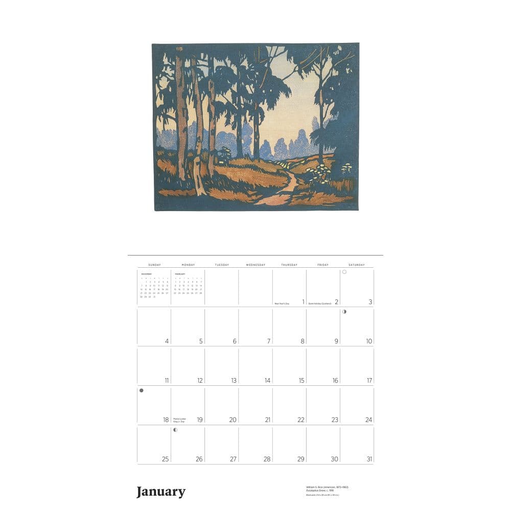 Arts and Crafts 2026 Wall Calendar by William S. Rice Third Alternate Image