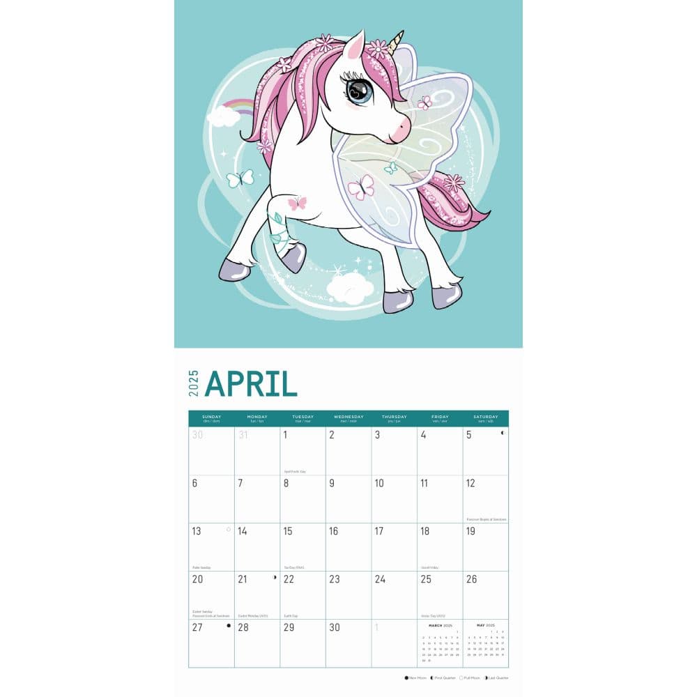 Unicorns 2025 Wall Calendar Second Alternate Image width="1000" height="1000"