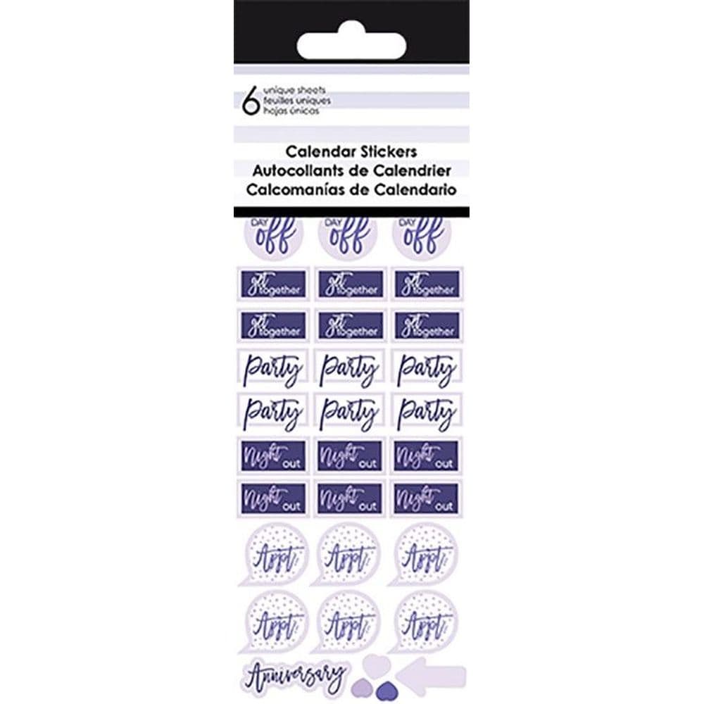 Pastel Purple Reminder Stickers Main Product Image