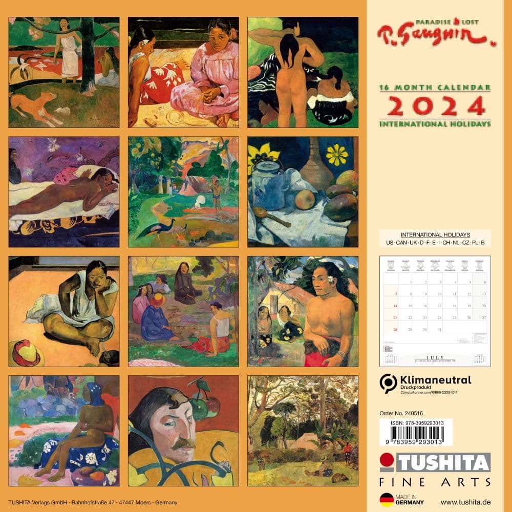 Gauguin Paradise Lost 2024 Wall Calendar First Alternate Image width=&quot;1000&quot; height=&quot;1000&quot;