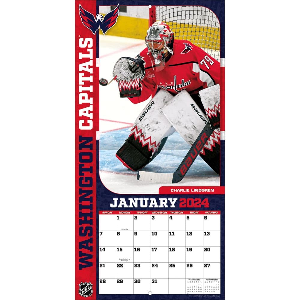 NHL Washington Capitals 2024 Wall Calendar