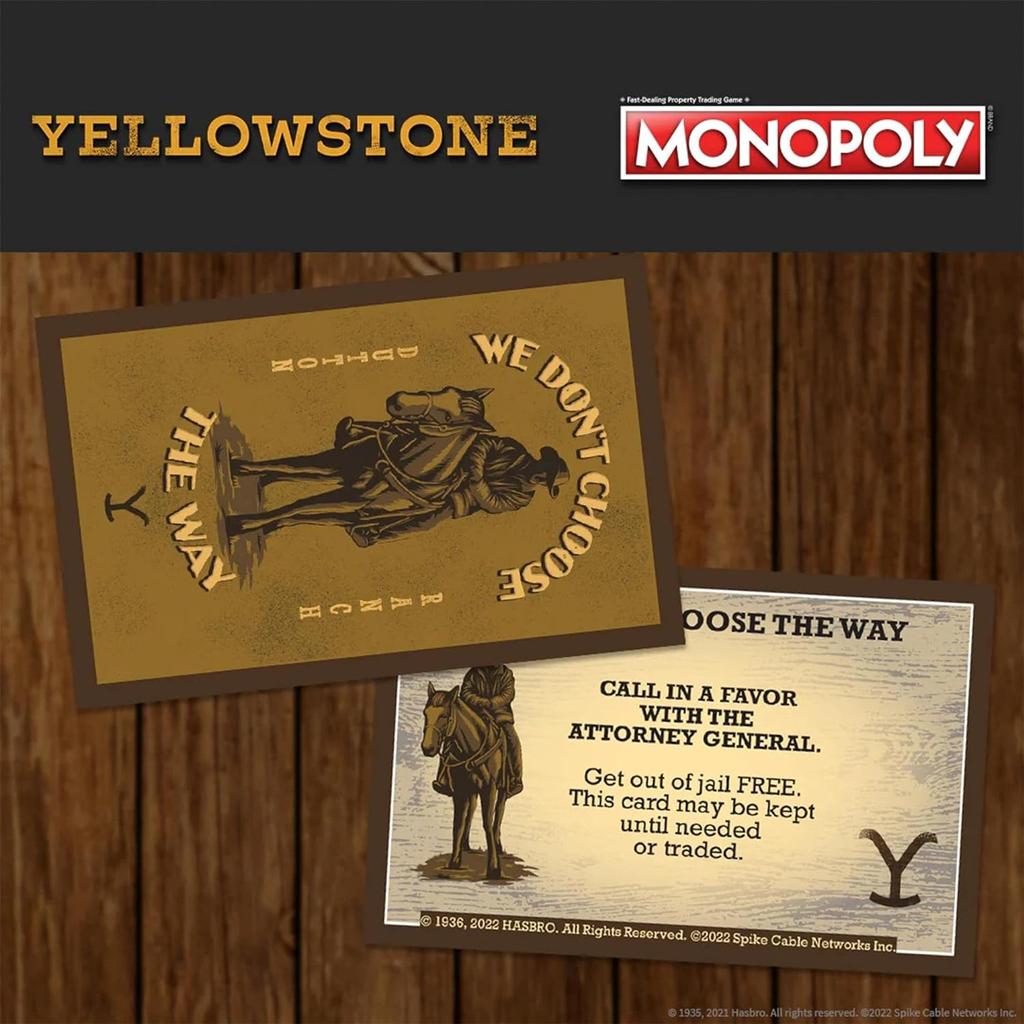 Monopoly Yellowstone property cards