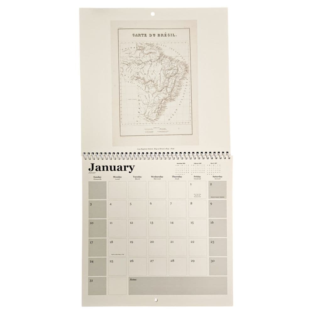 Vintage Maps 2027 Wall Calendar Second Alternate Image