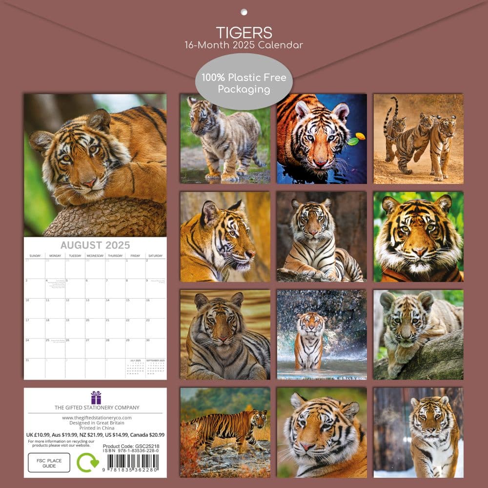 Tigers 2025 Wall Calendar First Alternate Image width=&quot;1000&quot; height=&quot;1000&quot;