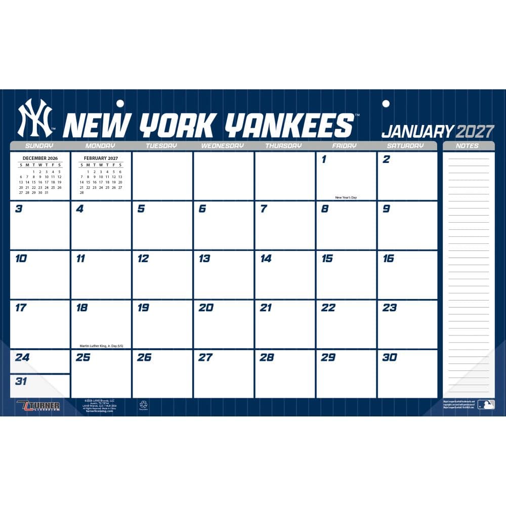 MLB New York Yankees Small 2027 Desk Pad First Alternate Image