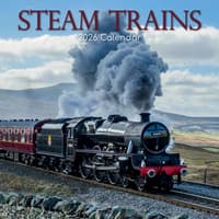 image Steam Trains 2026 Wall Calendar  Main Image