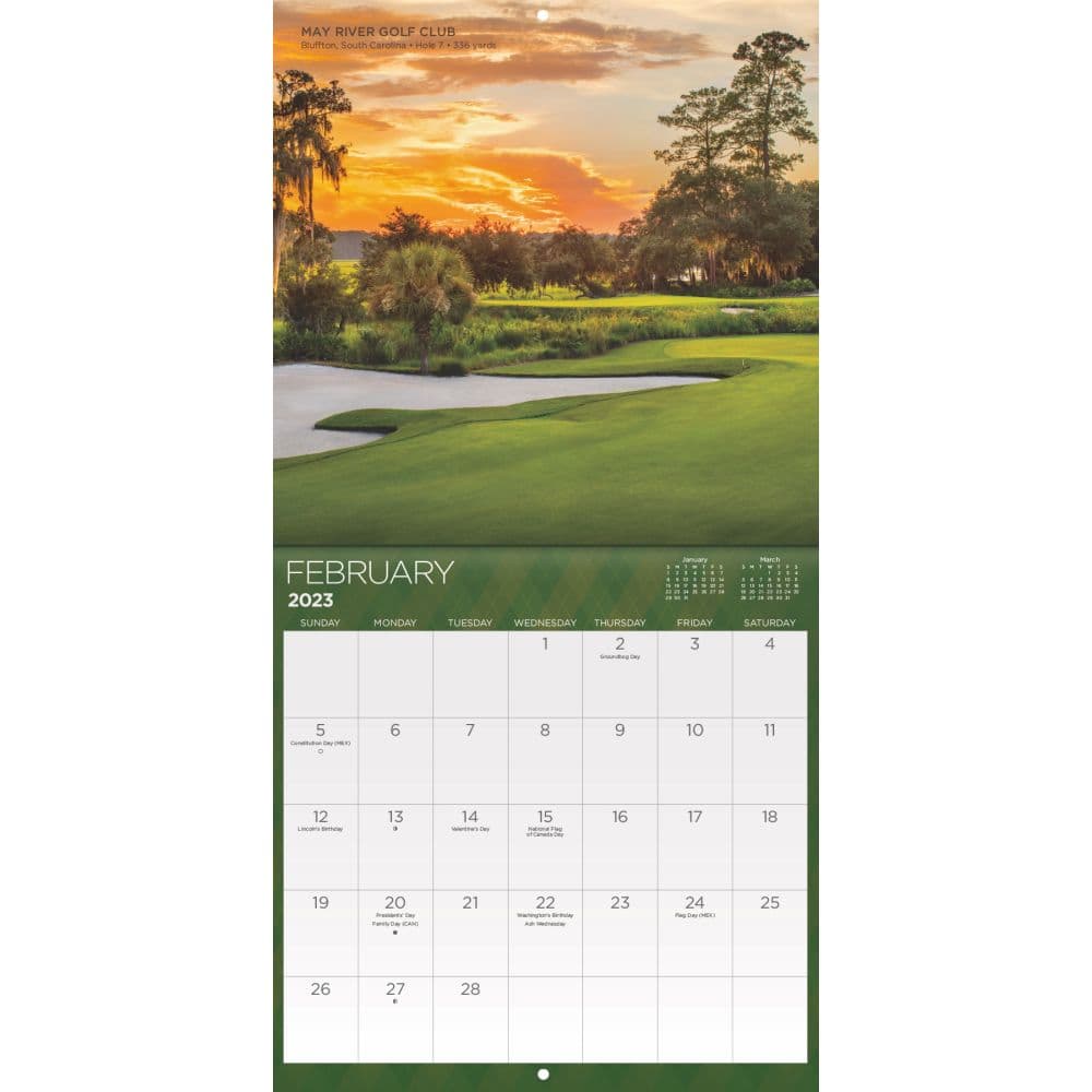 SI Golf Courses 2023 Wall Calendar - Calendars.com