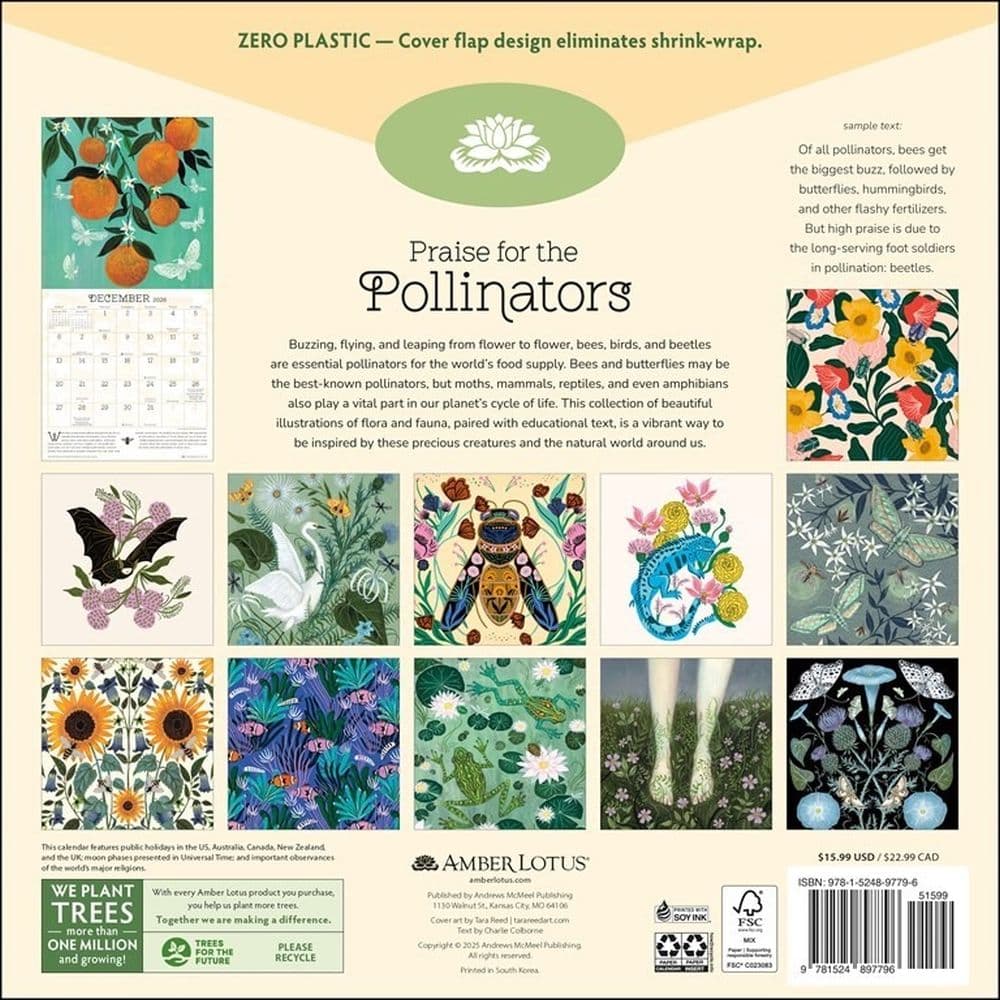 Praise for the Pollinators 2026 Wall Calendar First Alternate Image
