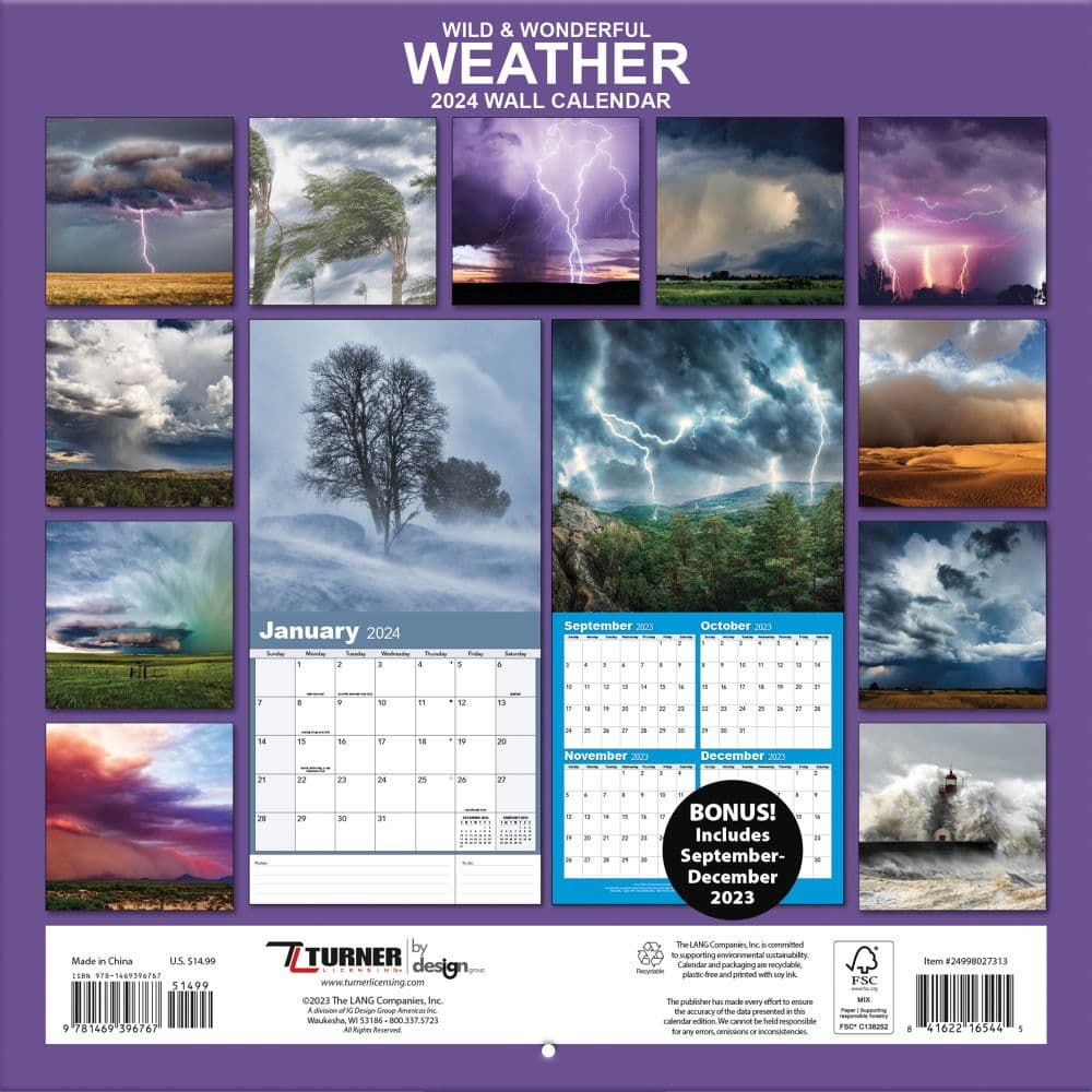 Wild and Wonderful Weather 2024 Wall Calendar First Alternate  Image width=&quot;1000&quot; height=&quot;1000&quot;
