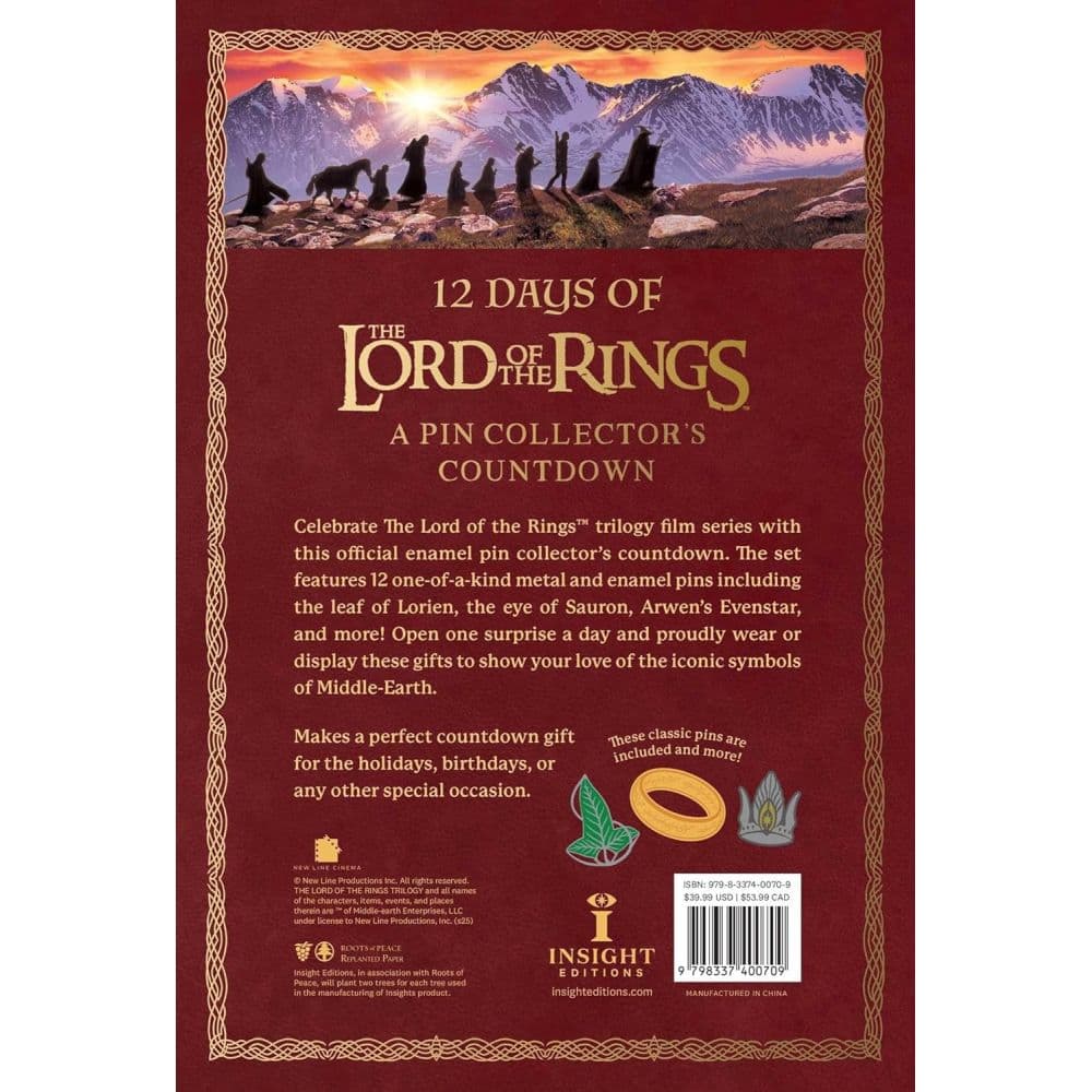 12 Days of Lord of the Rings Enamel Pin Set Third Alternate Image
