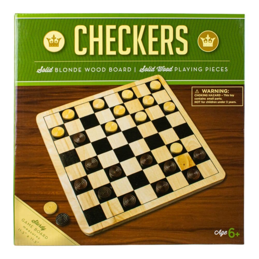 Checkers with Natural Wood Board Main Product Image