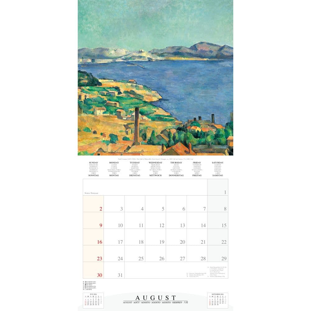 Cezanne 2026 Wall Calendar Fourth Alternate Image