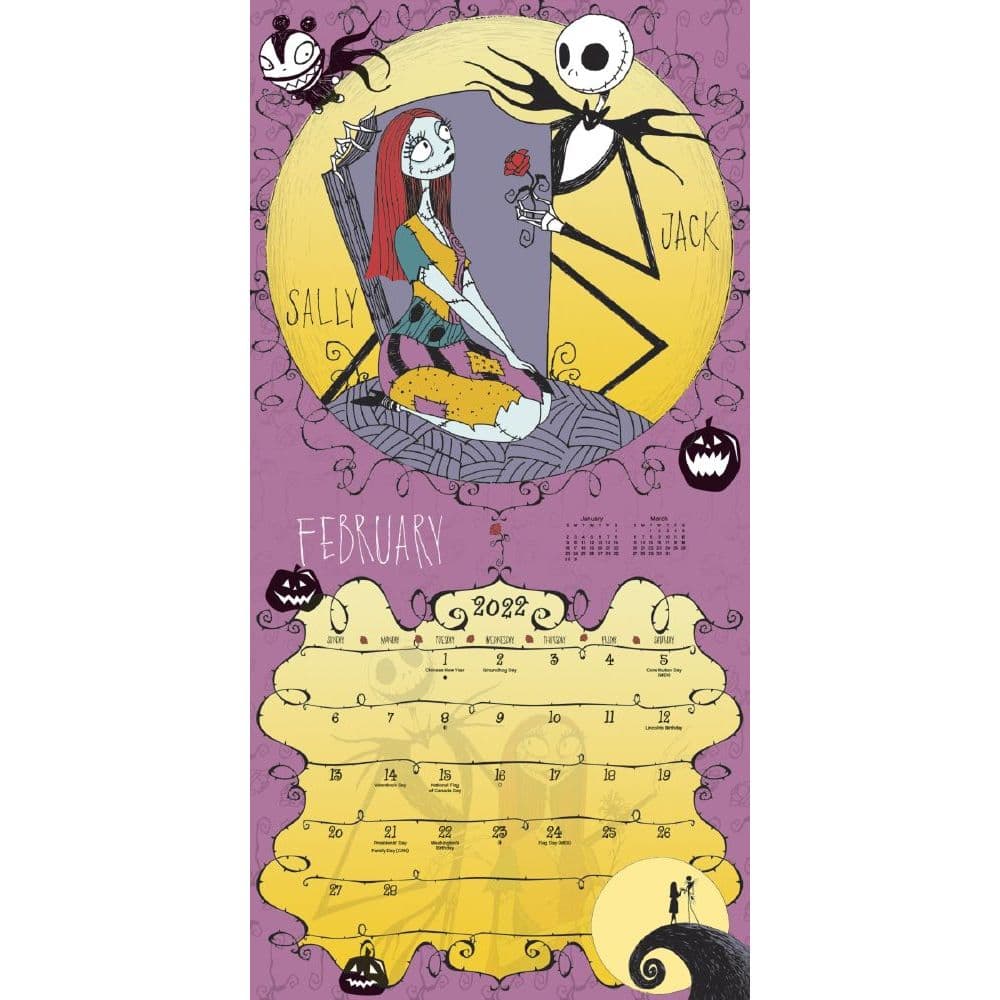 Nightmare Before Christmas Exclusive 2022 Wall Calendar With Collectors Print - Calendars.com