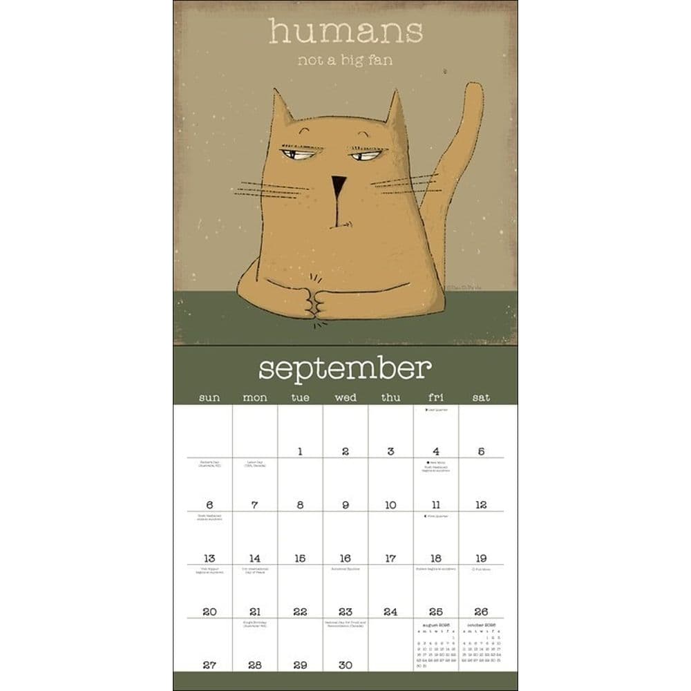 Snarky Cats by Dan DiPaolo 2026 Wall Calendar Fourth Alternate Image