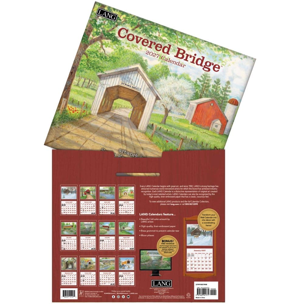 Covered Bridge 2027 Wall Calendar by Susan Knowles Jordan First Alternate Image