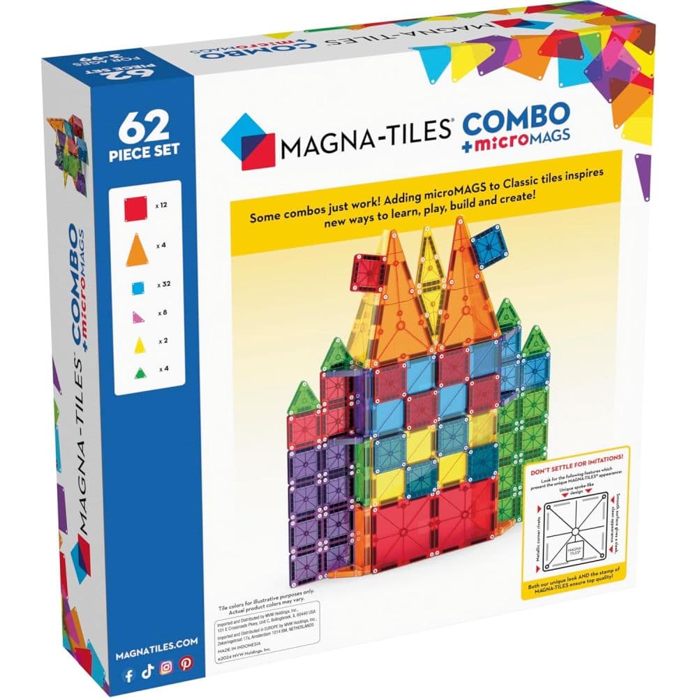 Magna-tiles 62 Piece Combo Set Sixth Alternate Image