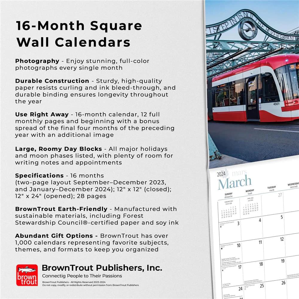 Toronto 2024 Wall Calendar features