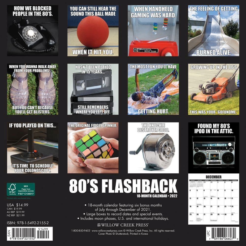 80s Flashback 2022 Wall Calendar - Calendars.com