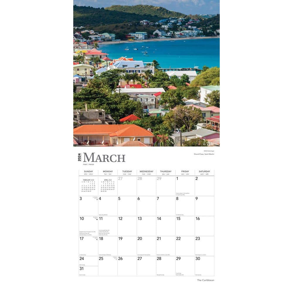 Caribbean 2024 Wall Calendar