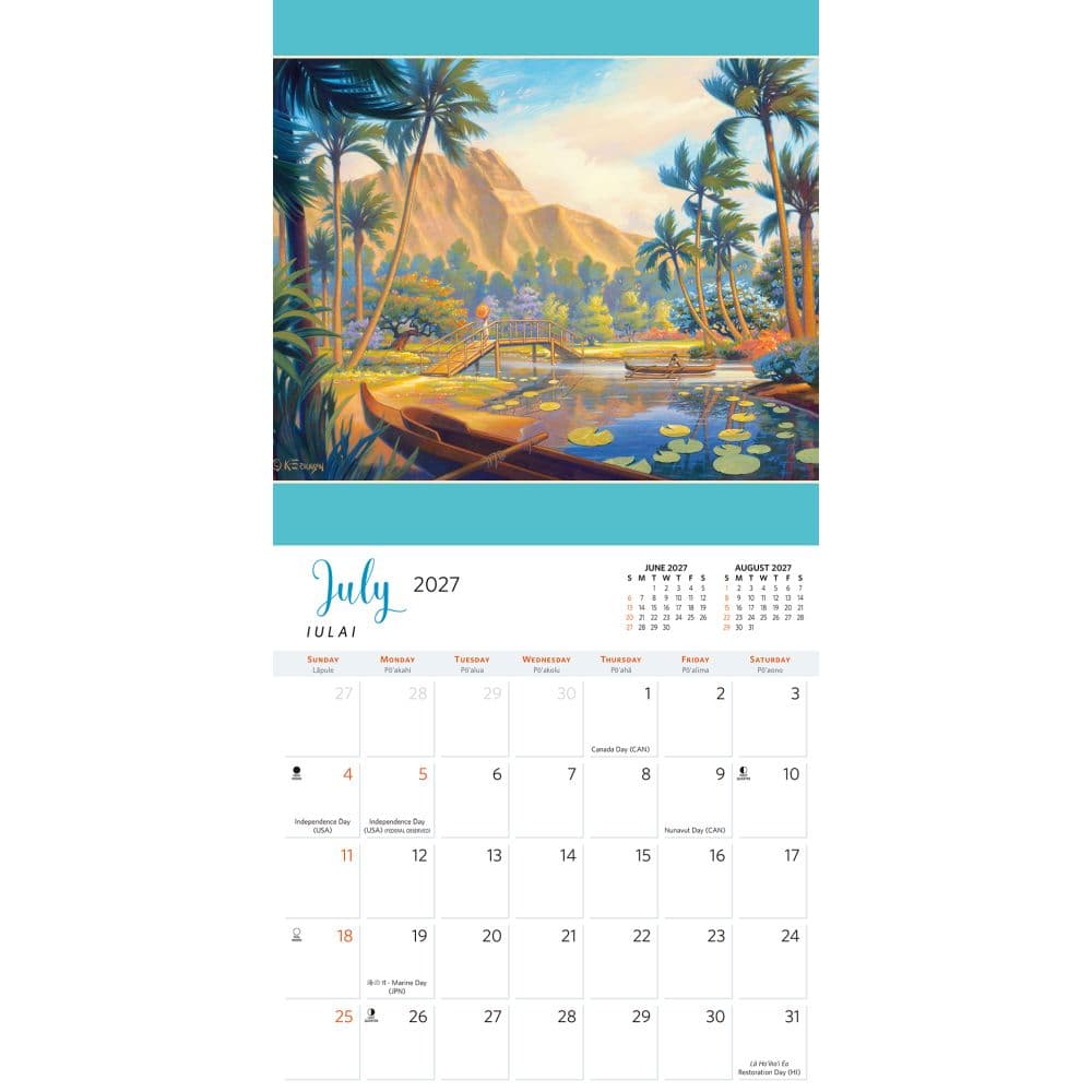 Aloha Hawaii 2027 Deluxe Wall Calendar Second Alternate Image
