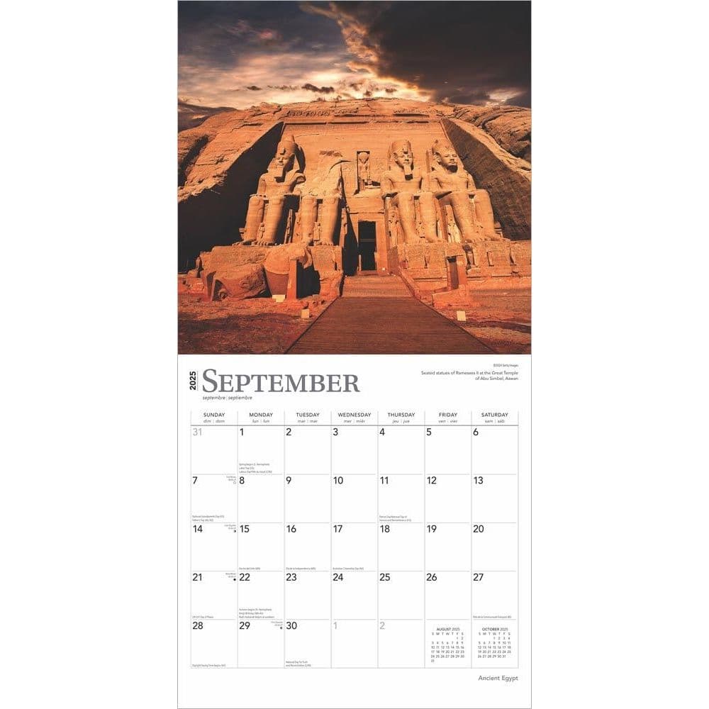 Ancient Egypt 2025 Wall Calendar Third Alternate Image