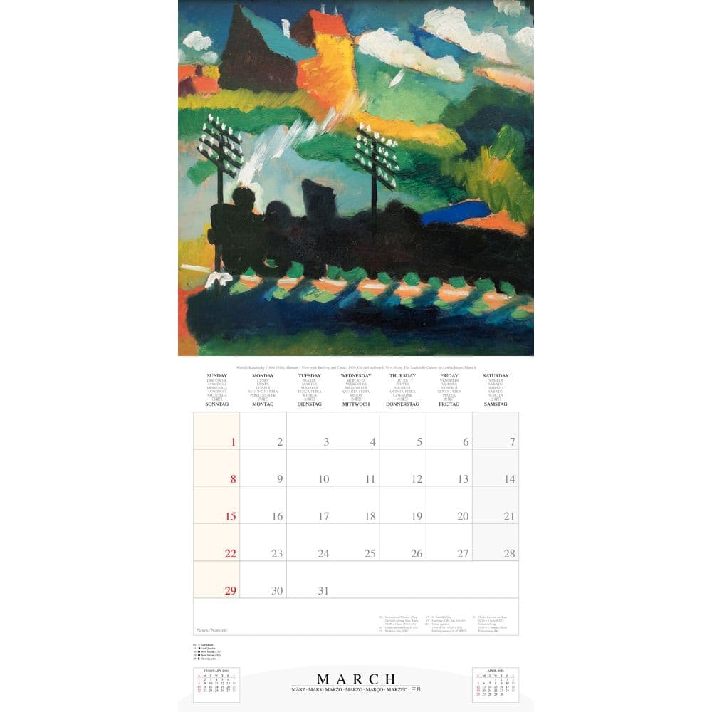 Kandinsky Figuratives 2026 Wall Calendar Fourth Alternate Image