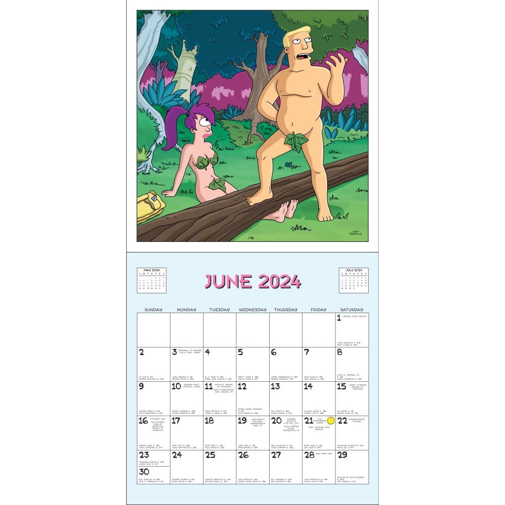 Futurama 2024 Wall Calendar June