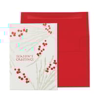 image Silver Boughs Red Berries Christmas Card Main Product Image width=&quot;1000&quot; height=&quot;1000&quot;