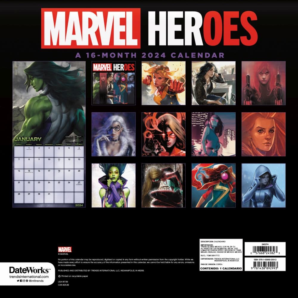 Marvel HERoes 2024 Wall Calendar Calendars Com   184b51dd Ffe9 4647 Ad8d A520670735ee