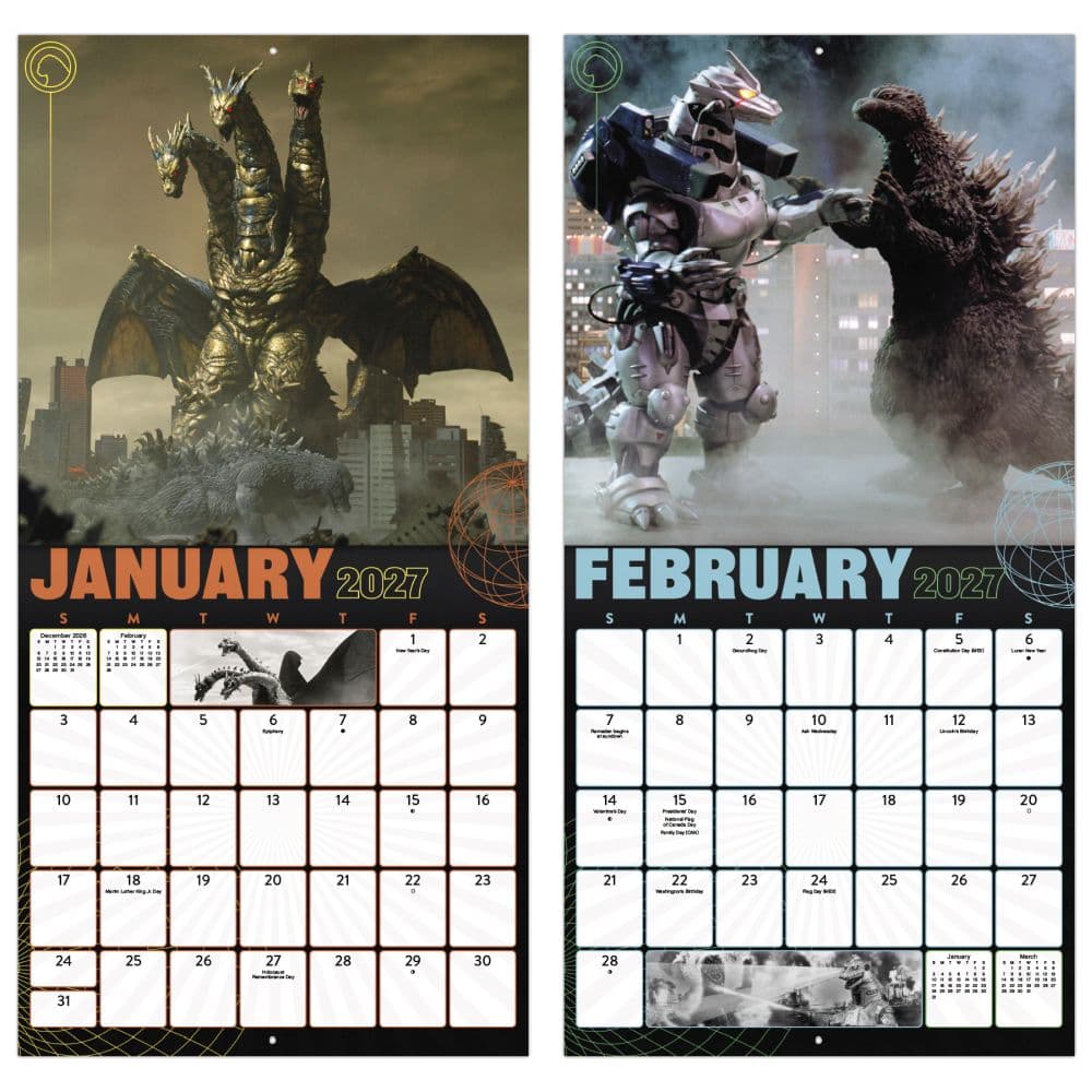 Godzilla Classic 2027 Wall Calendar Fifth Alternate Image
