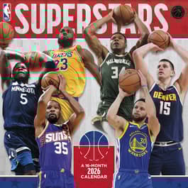 NBA Superstars 2026 Wall Calendar