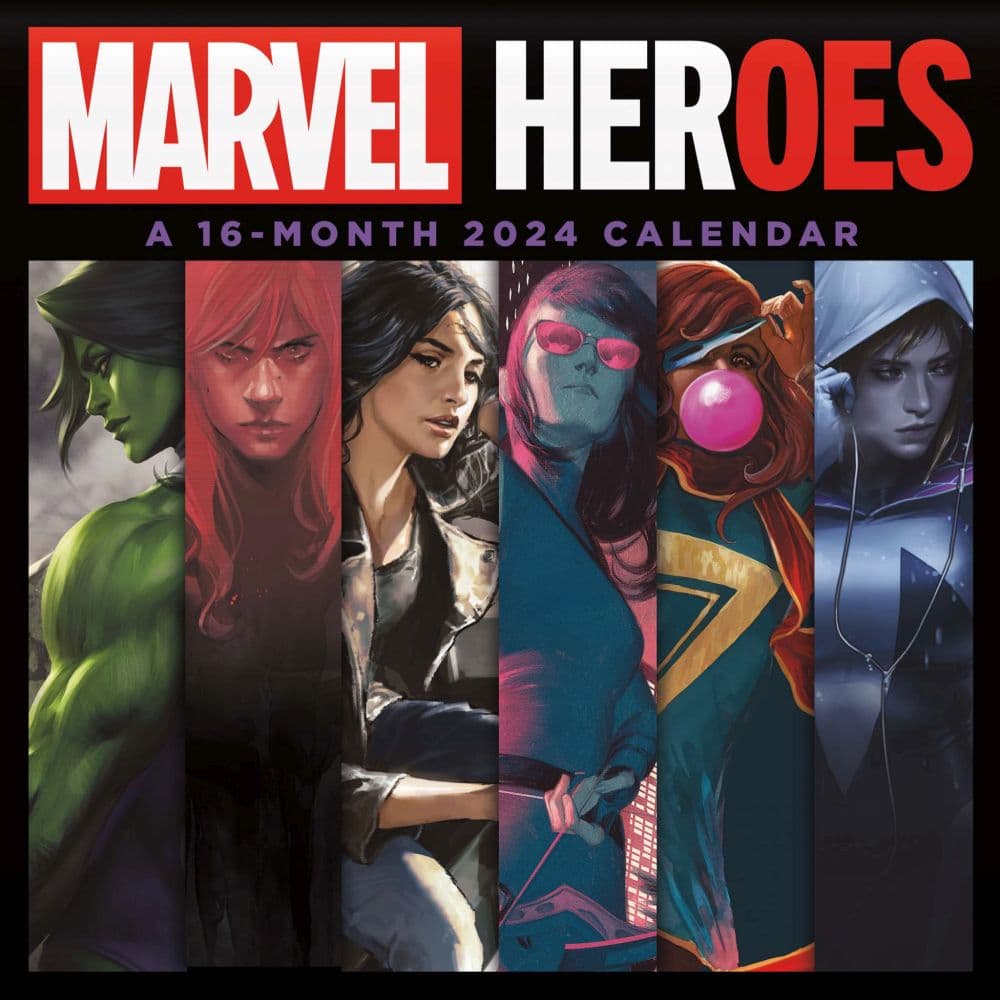 Marvel HERoes 2024 Wall Calendar Main Image