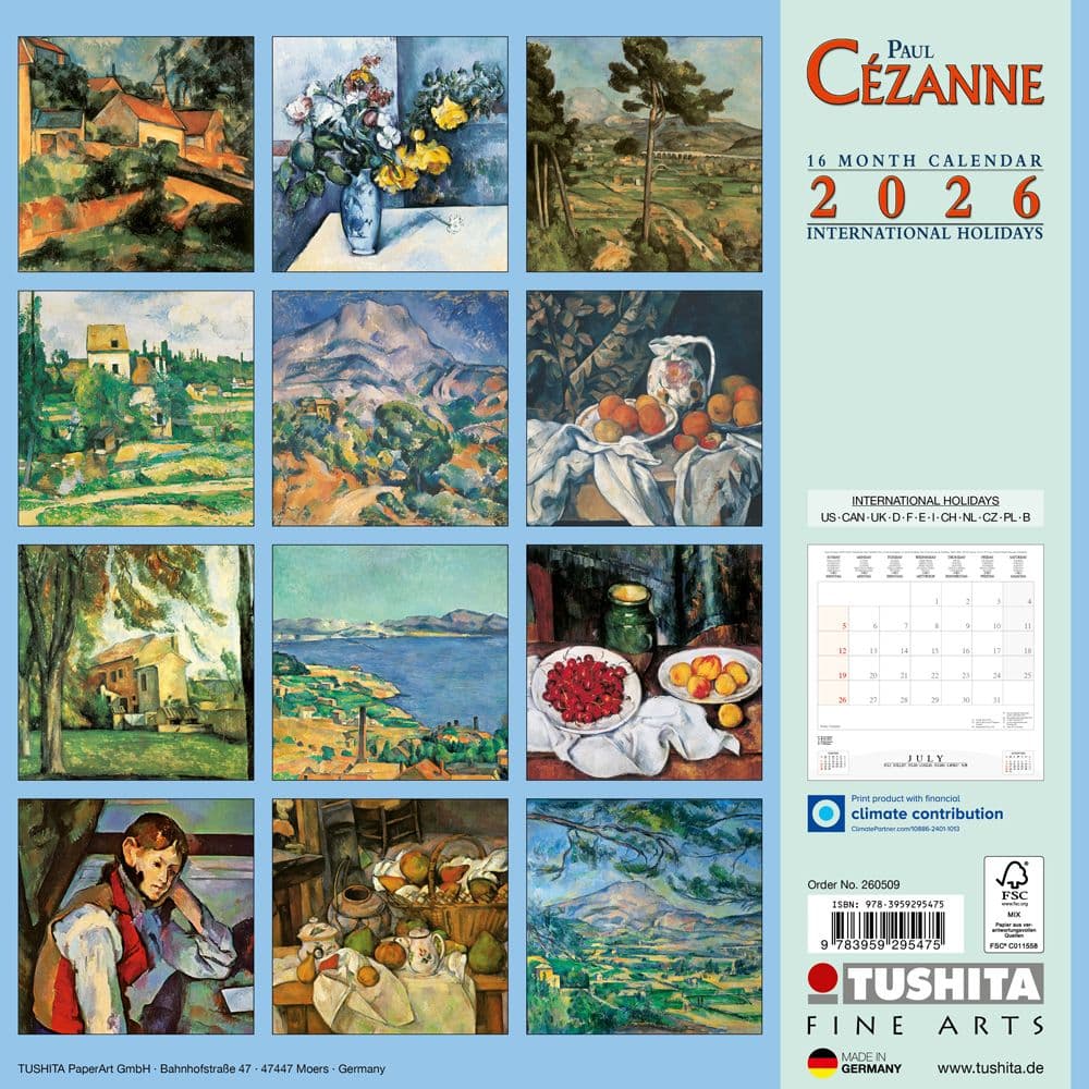 Cezanne 2026 Wall Calendar First Alternate Image