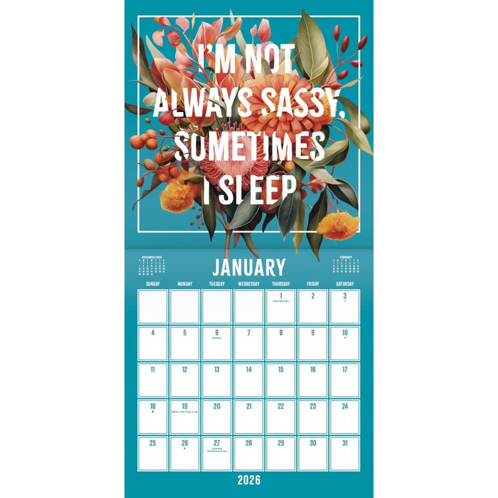 Everyday Sassy 2026 Wall Calendar Second Alternate Image