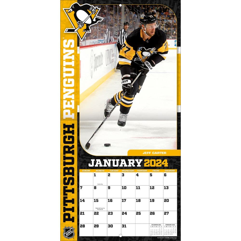 NHL Pittsburgh Penguins 2024 Wall Calendar